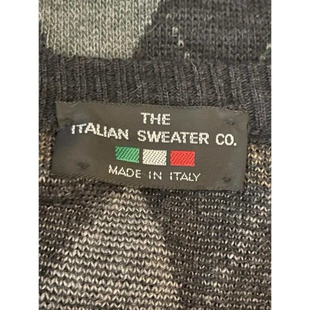 The Italian‎ Sweater Co Black Gray Preppy Academia Pull Over Casual  Sweater L